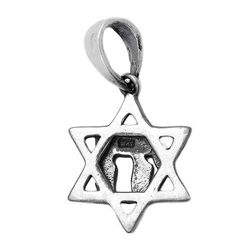 Pendant - Silver 925 Jewish Magen David Pendant Necklace Star Of David Hand Made 0.5"