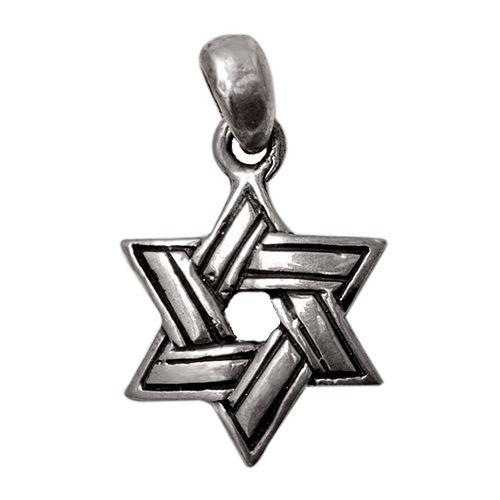 Pendant - Silver 925 Jewish Magen David Pendant Necklace Star Of David Hand Made 0.6x0.8"