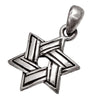 Image of Pendant - Silver 925 Jewish Magen David Pendant Necklace Star Of David Hand Made 0.6x0.8"