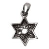 Image of Pendant - Silver 925 Jewish Magen David Pendant Necklace Star Of David Hand Made 0.6x0.8"