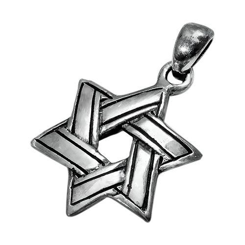 Pendant - Silver 925 Jewish Magen David Pendant Necklace Star Of David Hand Made 0.7x0.9"