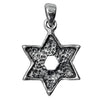 Image of Pendant - Silver 925 Jewish Magen David Pendant Necklace Star Of David Hand Made 0.7x0.9"