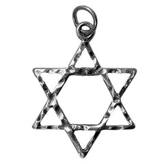 Pendant - Silver 925 Jewish Magen David Pendant Necklace Star Of David Hand Made 0.8"