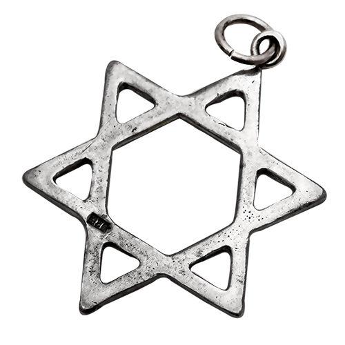 Pendant - Silver 925 Jewish Magen David Pendant Necklace Star Of David Hand Made 0.9"