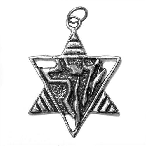 Pendant - Silver 925 Jewish Magen David Pendant Necklace Star Of David Hand Made Israel
