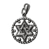 Image of Pendant - Silver 925 Jewish Magen David Pendant Necklace Star Of David Hand Made Ø 0.75"