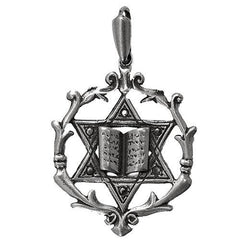 Pendant - Silver 925 Jewish Magen David Pendant Necklace Star Of David Hand Made Ø 0.9"