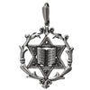 Image of Pendant - Silver 925 Jewish Magen David Pendant Necklace Star Of David Hand Made Ø 0.9"