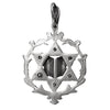 Image of Pendant - Silver 925 Jewish Magen David Pendant Necklace Star Of David Hand Made Ø 0.9"