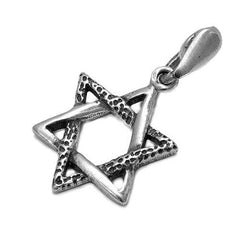 Silver 925 Jewish Magen David pendant necklace Star of David HandMade 0.6 x 0.8