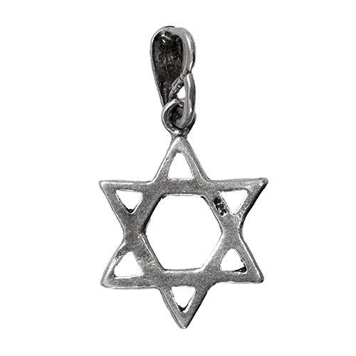 Pendant - Silver 925 Jewish Magen David Pendant Necklace Star Of David HandMade 0.6 X 0.8"