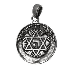 Pendant - Silver 925 Jewish Magen David Pendant Necklace Star Of David Judaica Ø 0.75"