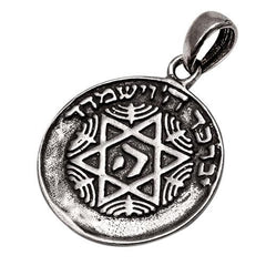 Silver 925 Jewish Magen David pendant necklace Star of David Judaica Ø 0.75