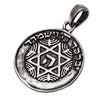 Image of Pendant - Silver 925 Jewish Magen David Pendant Necklace Star Of David Judaica Ø 0.75"