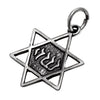 Image of Pendant - Silver 925 Jewish Magen David Pendant Necklace Star Of David Shedai 0.6 X 0.8"