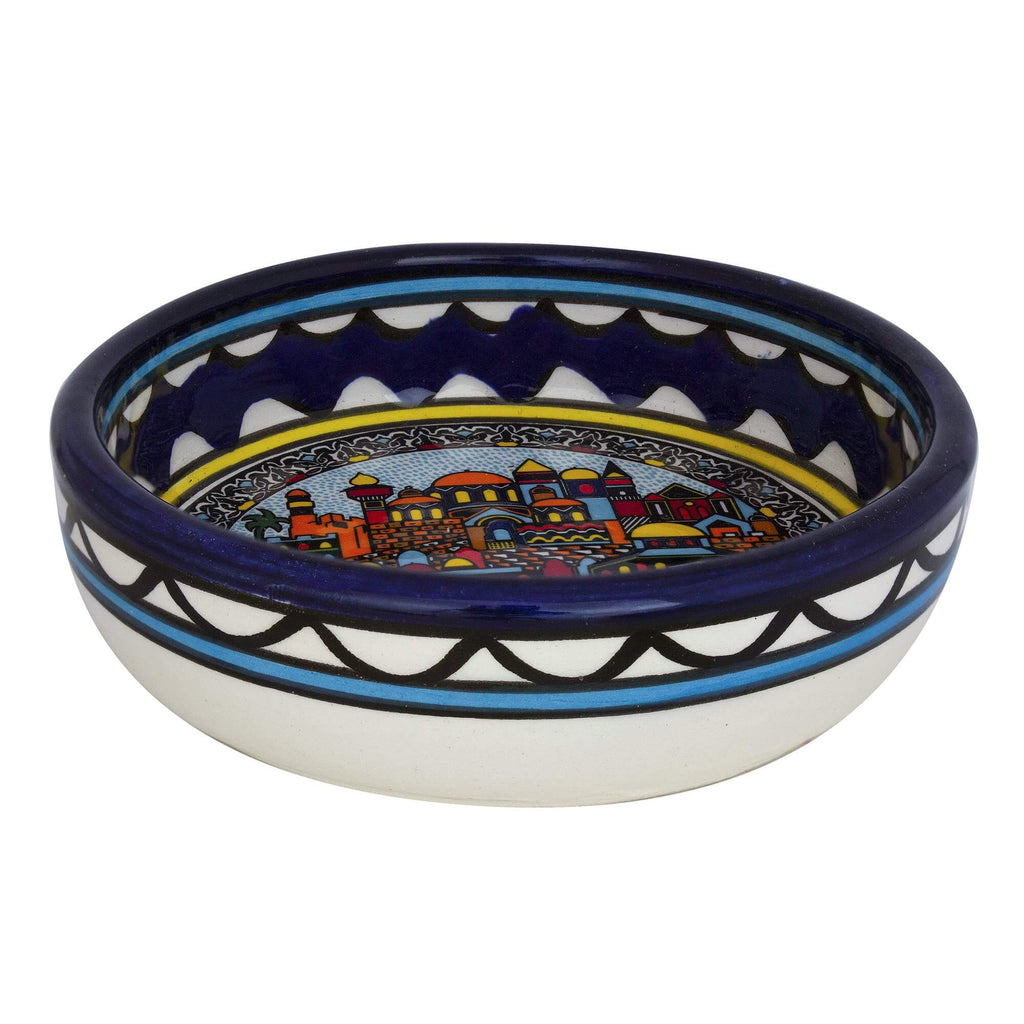 Armenian Ceramic Decorative Ashtray Jerusalem (3.94x1.18 inch)