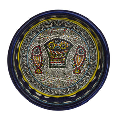 Armenian Ceramic Decorative Ashtray Tabgha from Jerusalem (3.94x1.18 inch)