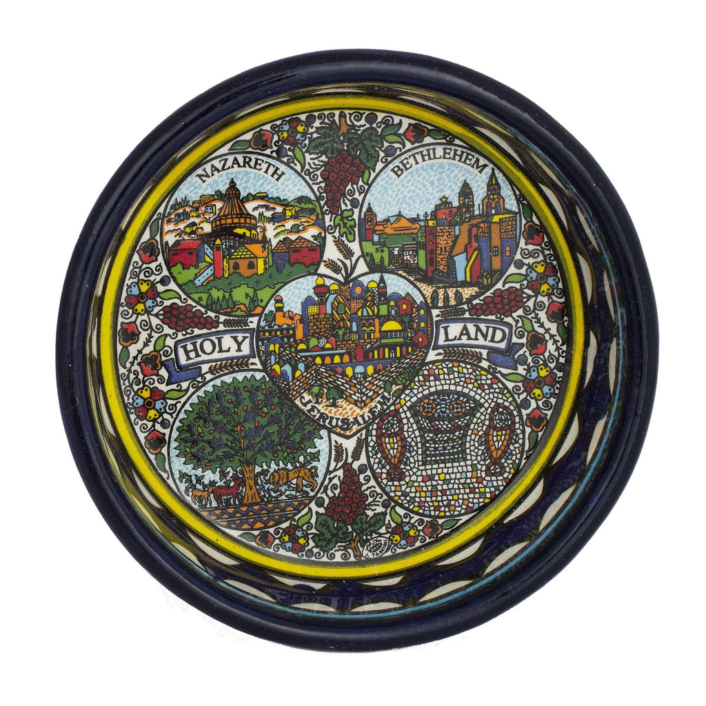 Armenian Ceramic Decorative Ashtray HolyLand (3.94x1.18 inch)