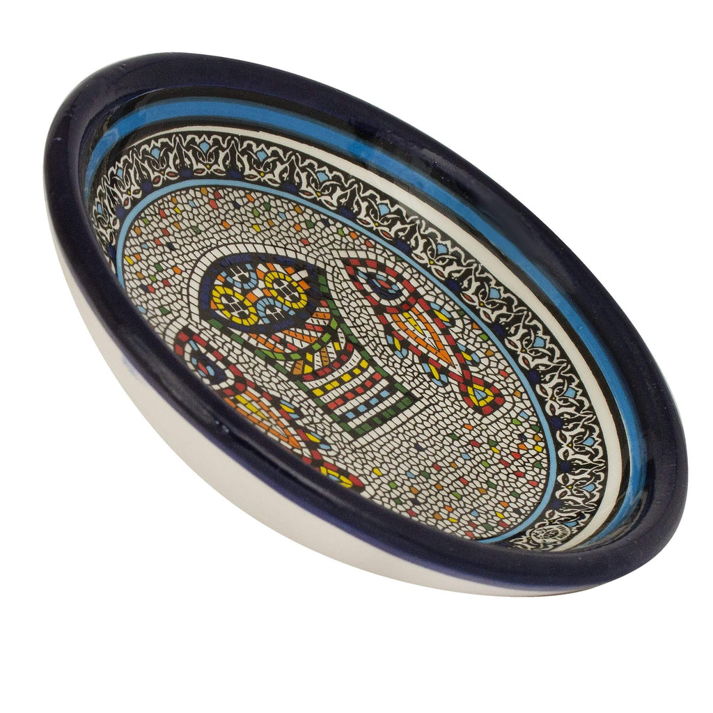 Armenian Ceramic Decorative Bowl Tabgha from Jerusalem (3.54 inch)
