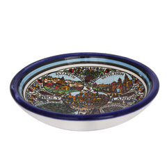 Armenian Ceramic Decorative Bowl Holy Land from Jerusalem (3.54 inch)