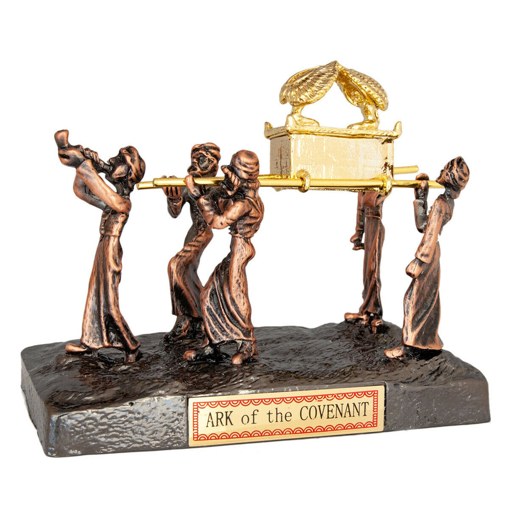 Table Jewish Figurine Ark of the Covenant with Carriers Statue Sculpture