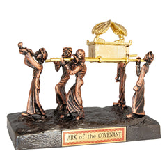 Table Jewish Figurine Ark of the Covenant with Carriers Statue Sculpture