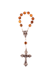 Hand Made Rosary Beads Olive Wood w/ Сrucifixion Bethlehem Holy Land