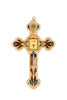 Image of Handmade Wooden Christian Cross Ornament Holy Soil and Water Wall Décor