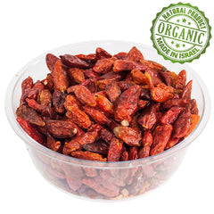 Organic Spice Dry Chile Peppers Kosher Dried Red Chili Pure Israel Seasoning 100-1900 gr