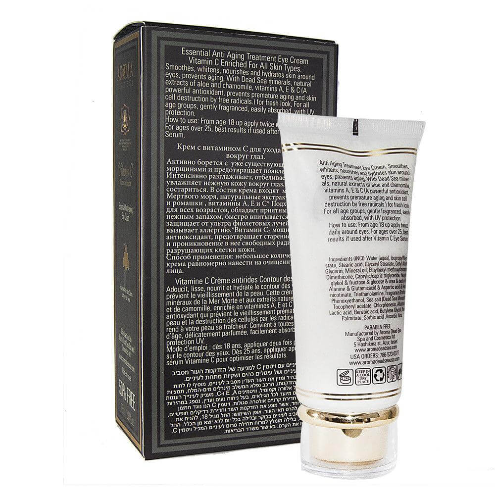 Essential Anti-Aging Treatment Eye Cream Vitamin C Aroma Dead Sea 2.64fl.oz