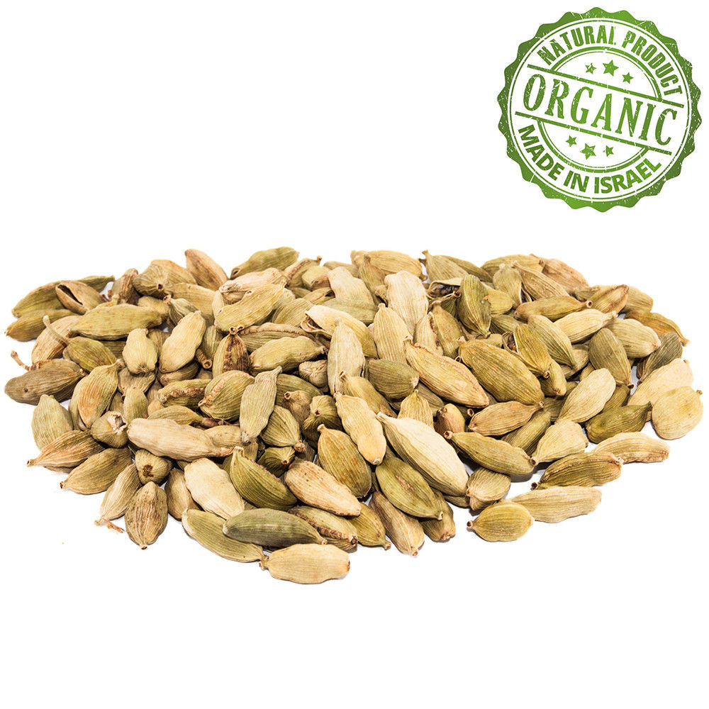 Organic Spice Green Cardamom Seeds Dried El Pods Pure Israel Seasoning 100-1900 gr