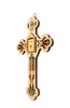 Image of Handmade Wooden Christian Cross Ornament Holy Soil and Water Wall Décor-1