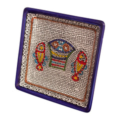 Armenian Ceramic Tray Tabgha Décor Loaves and Fish Mosaic Colourful 6x6/14cm