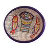 Image of Armenian Ceramic Oval Bowl Tabgha Décor Loaves Handmade and Fish Bread-3