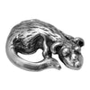 Image of Amulet of Wealth Wallet Rat Silver 925 Tiny Purse Rat Money Talisman 0.7"