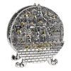 Image of Napkin Holder Jerusalem Ornament Cotel 925 Silver plated Elctroforming 3.5"