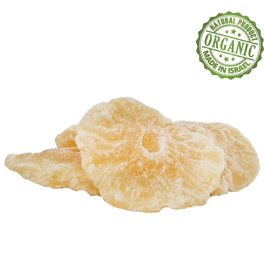 Organic Dried Candied Pineapple Pure Kosher Natural Israeli Dry Fruit