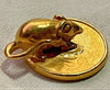 Image of Amulet of Wealth Wallet Mouse Cent Euro Coin Sterling Silver Gold 18K Money-5