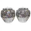 Image of Candle Holders Jerusalem Ball Silver Plated 925 Electroforming Candlesticks 3.5"