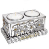 Image of Shabbat Candle Holder Jerusalem Candlestick Silver Plated Elctroforming 4,2x2,5"