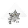 Image of Napkin Holder Hoshen 12 Tribes Israel Star of David 925 Silver plated 3.5"