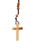 Image of Catholic Rosary Beads Olive Wood Сrucifixion Handmade Necklace Bethlehem -5