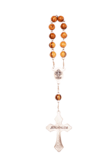 Hand Made Rosary Beads Olive Wood w/ Сrucifixion Bethlehem Holy Land 6