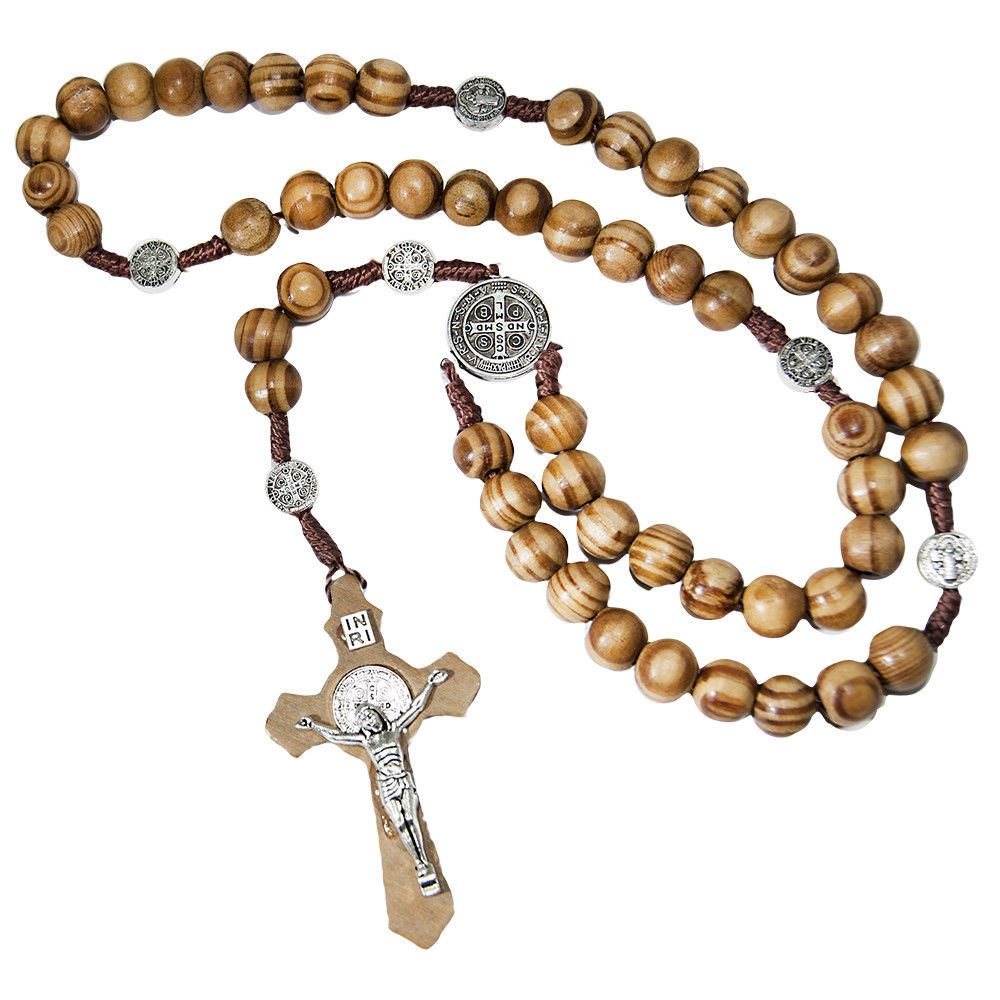 Olive Wood Christian Rosary Beads