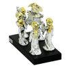Image of Figurine Ark of the Covenant w/Priests On Wood Base 925 Silver&Gold Plated 3.1"