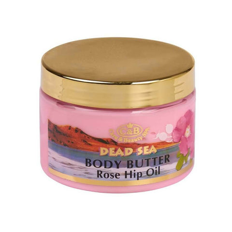 Body Butter Rose Hip Oil contains Antiaging Vitamins Dead Sea Minerals C&B 300ml
