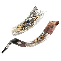 Natural Kosher Silver Plated Yemenite Shofar Kudu Horn 19.5-23