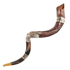 Natural Kosher Silver Plated Yemenite Shofar Kudu Horn 23.5-27