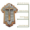 Image of Cross Olive Wood Hand Made Fragment Via Dolorosa Jesus 14 Stations  6.4"/14 cm - Holy Land Store