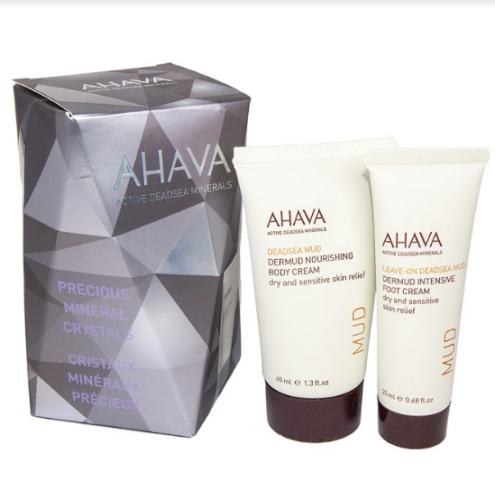 AHAVA Dead Sea Minerals Mud Body And Foot Cream Set For Dry And Sensitive Skin